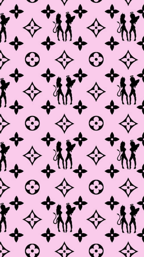 Louis Vuitton Pink With A Devil And An Angel Wallpaper