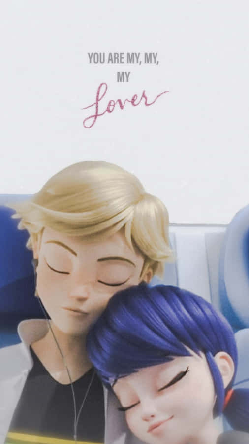 Lovable Duo - Marinette And Adrien Wallpaper