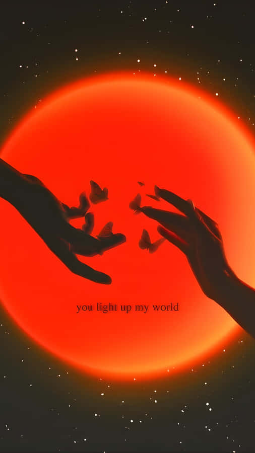 Love Butterfly Glow Wallpaper