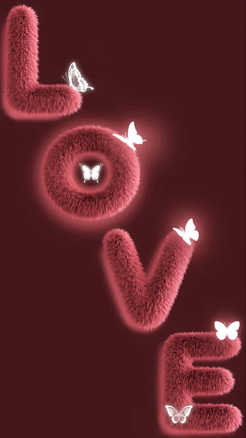 Love Butterfly Glow Wallpaper