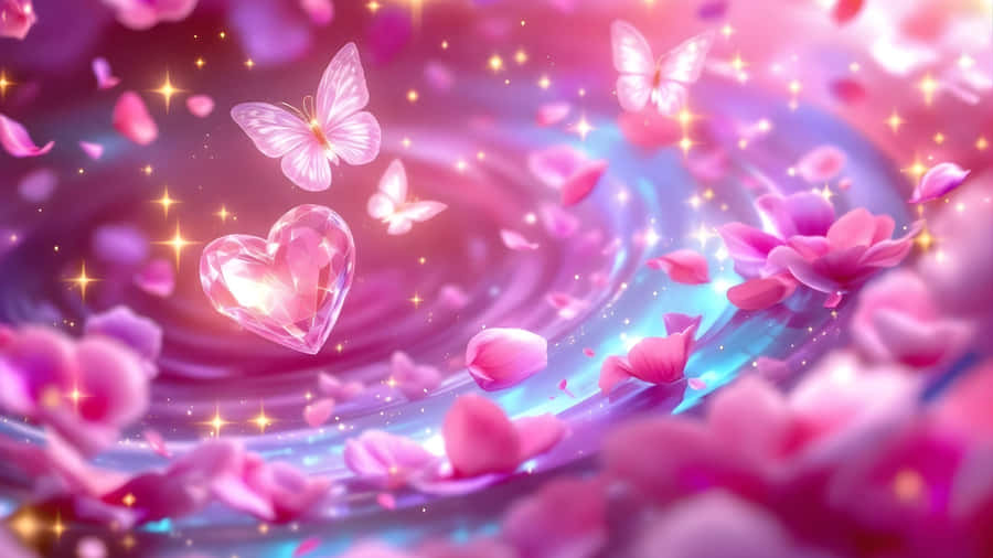 Love Butterfly Magic Wallpaper