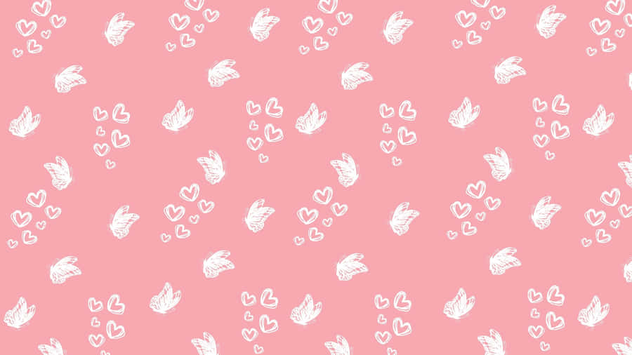 Love Butterfly Pattern Wallpaper