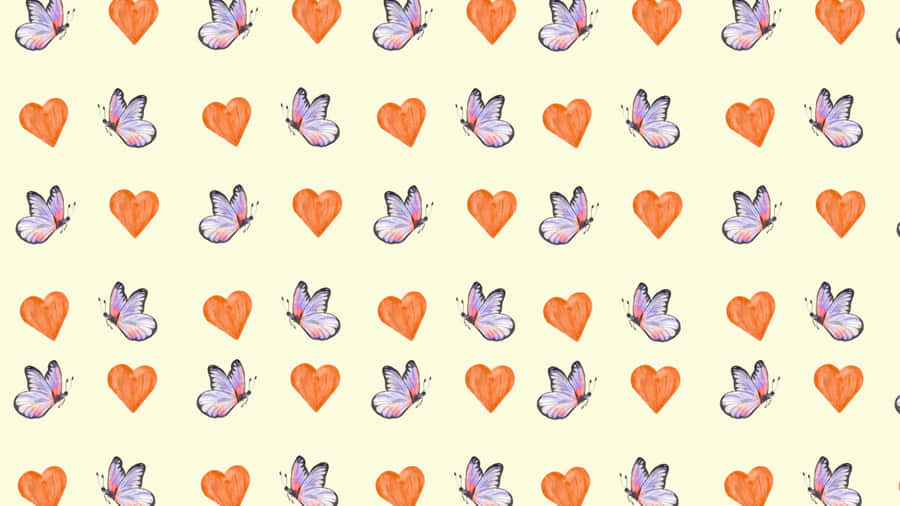Love Butterfly Pattern Wallpaper