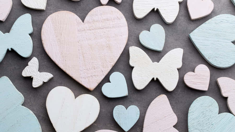 Love Butterfly Shapes Wallpaper