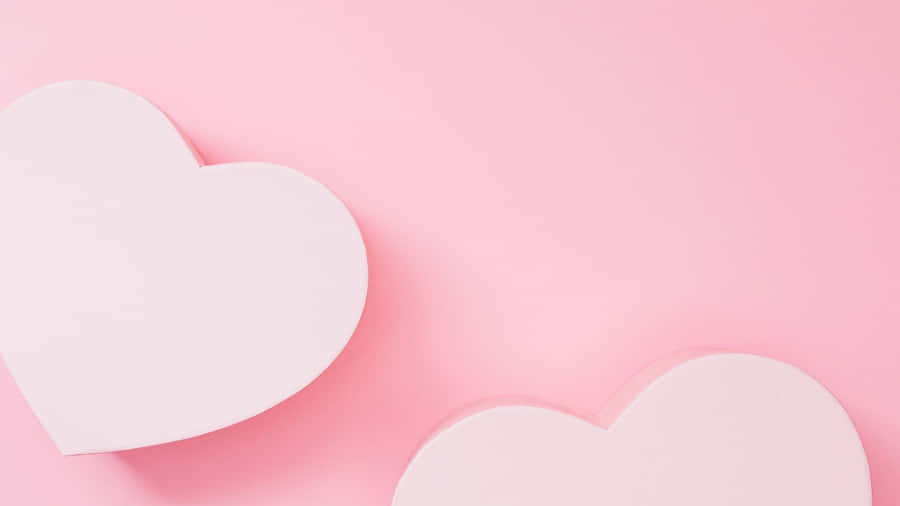 Love In Pink - A Blooming Heart In Shades Of Pink Wallpaper