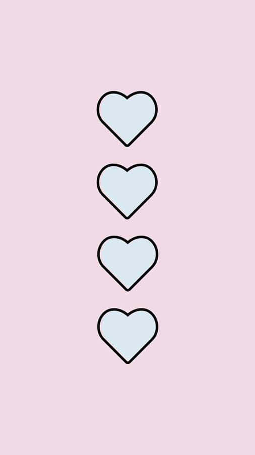 Love Is In The Air: A Whimsical Display Of Cute Hearts Wallpaper