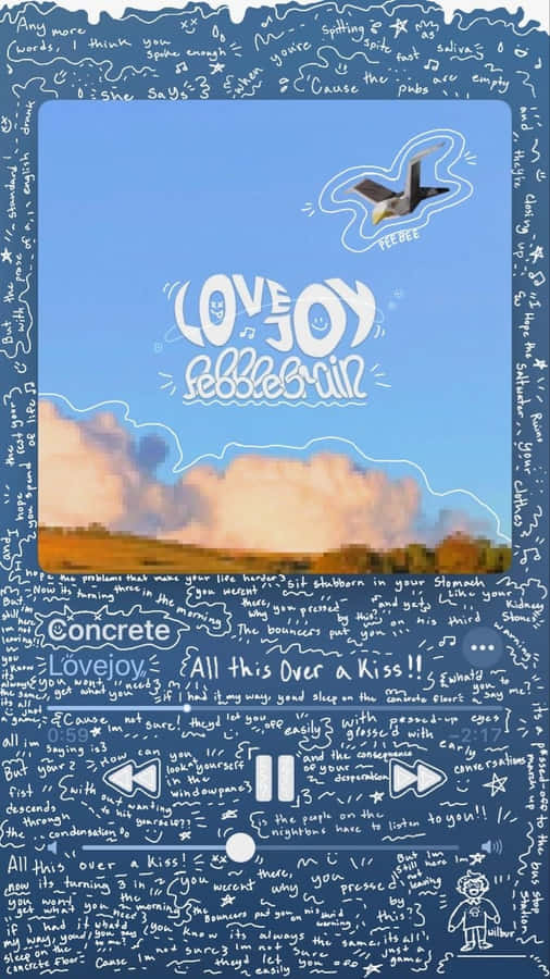 Love Joy Music Player Overly Poster Wallpaper