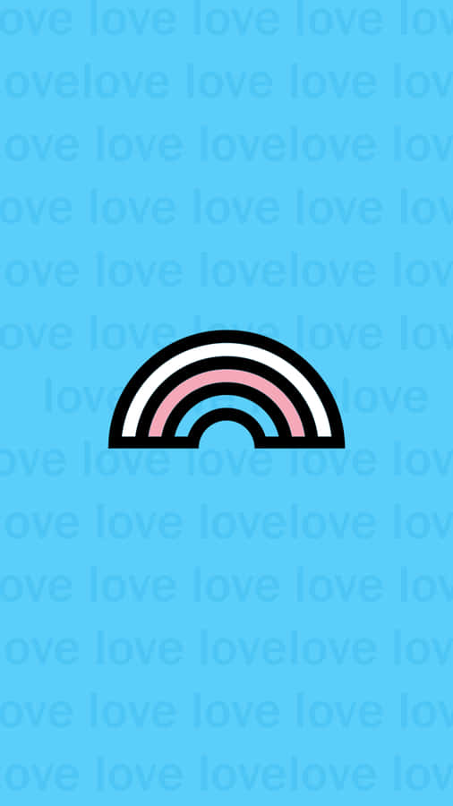 Love Love Love - Rainbow Sticker Wallpaper