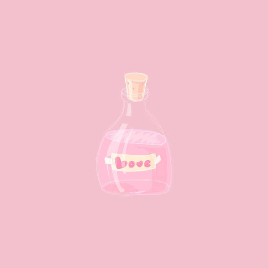 Love Potion Bottle Illustration Wallpaper
