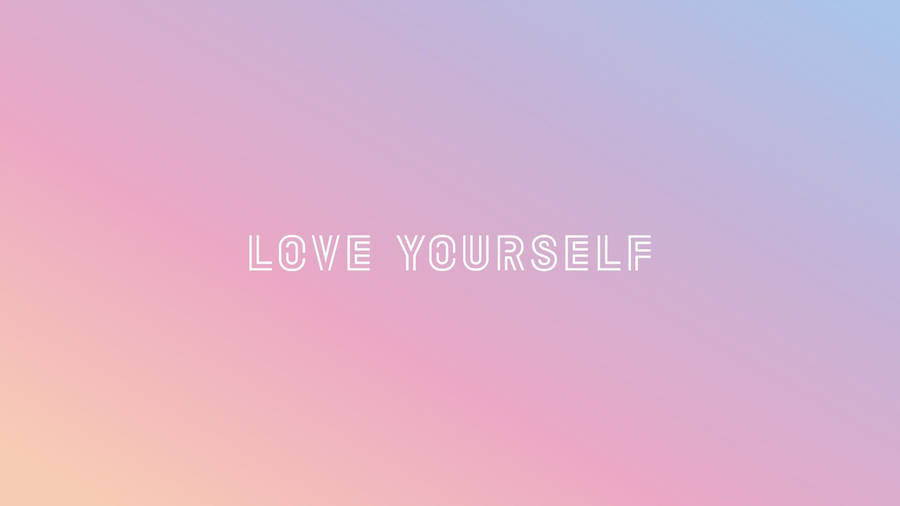 Love Yourself Aesthetic Pink Desktop Wallpaper