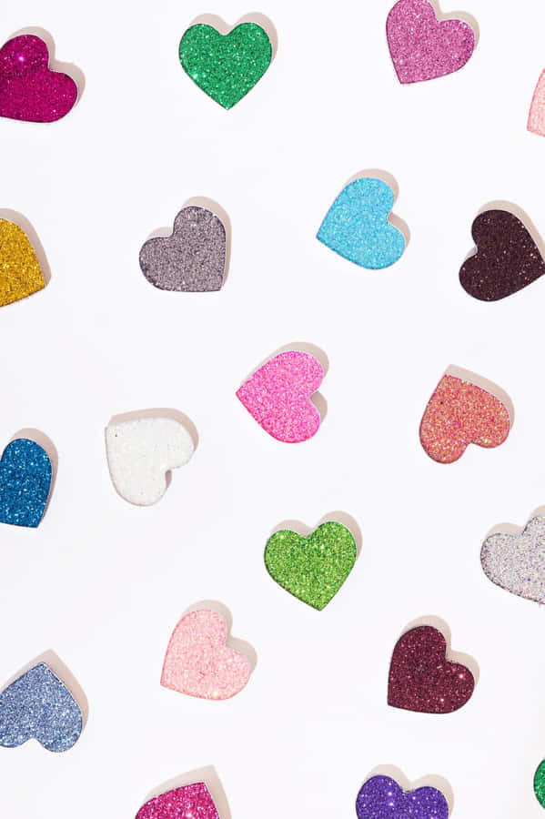 Lovely Heart Shape Aesthetic Valentine's Day Wallpaper