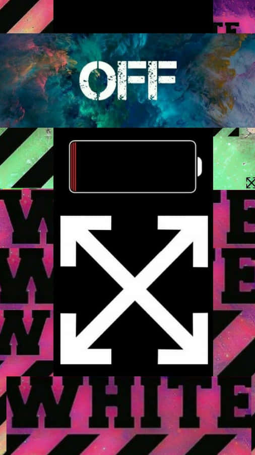 Low Battery Off White Iphone Wallpaper