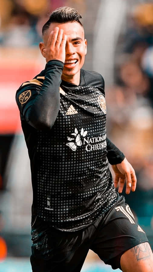 Lucas Zelarayan Black Columbus Crew Jersey Wallpaper