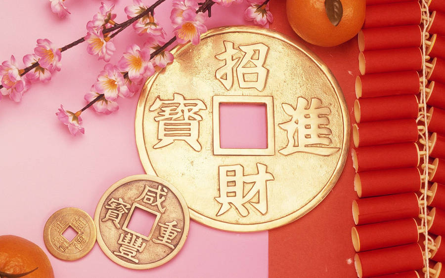 Lucky Coin Chinese New Year Wallpaper