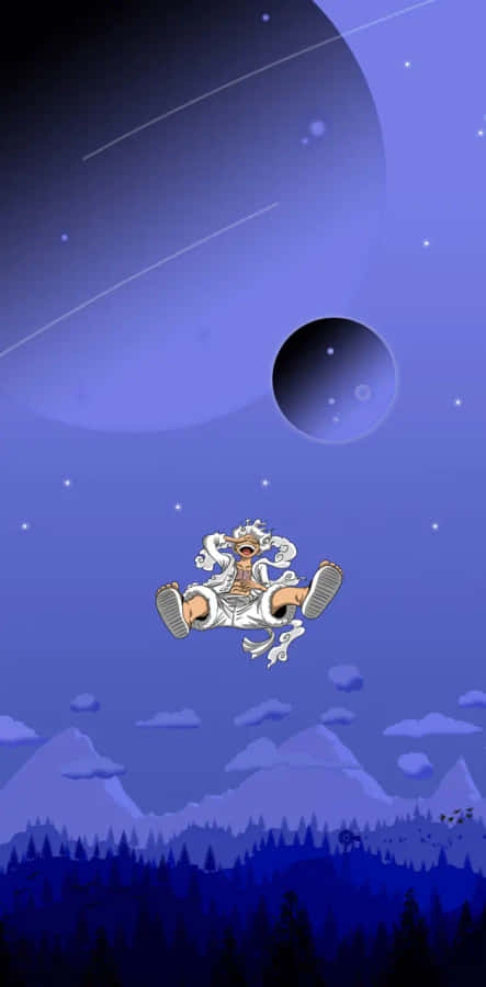 Luffy Gear5 Space Backgroundi Phone Wallpaper Wallpaper