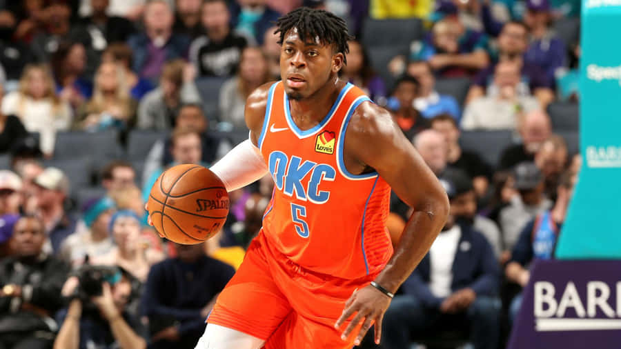 Luguentz Dort Orange Oklahoma City Thunder Jersey Wallpaper