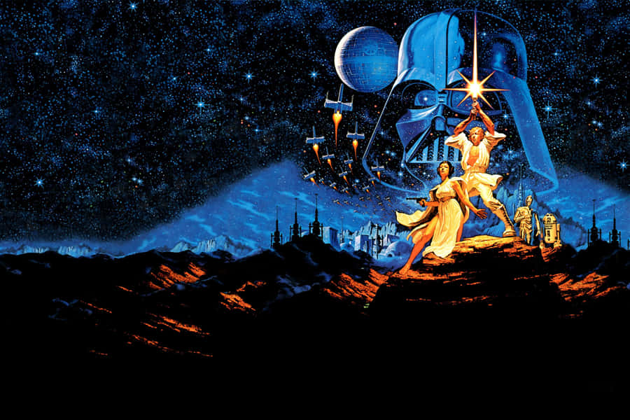Luke Skywalker Begins His Journey In A New Hope Wallpaper