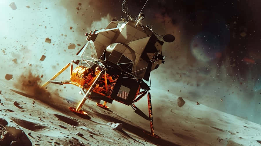 Lunar_ Module_ Landing_ Sequence Wallpaper