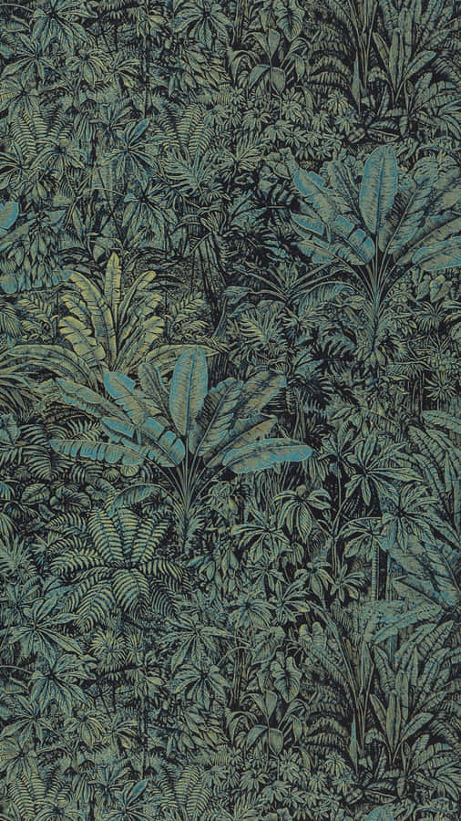 Lush Jungle Print Design Wallpaper