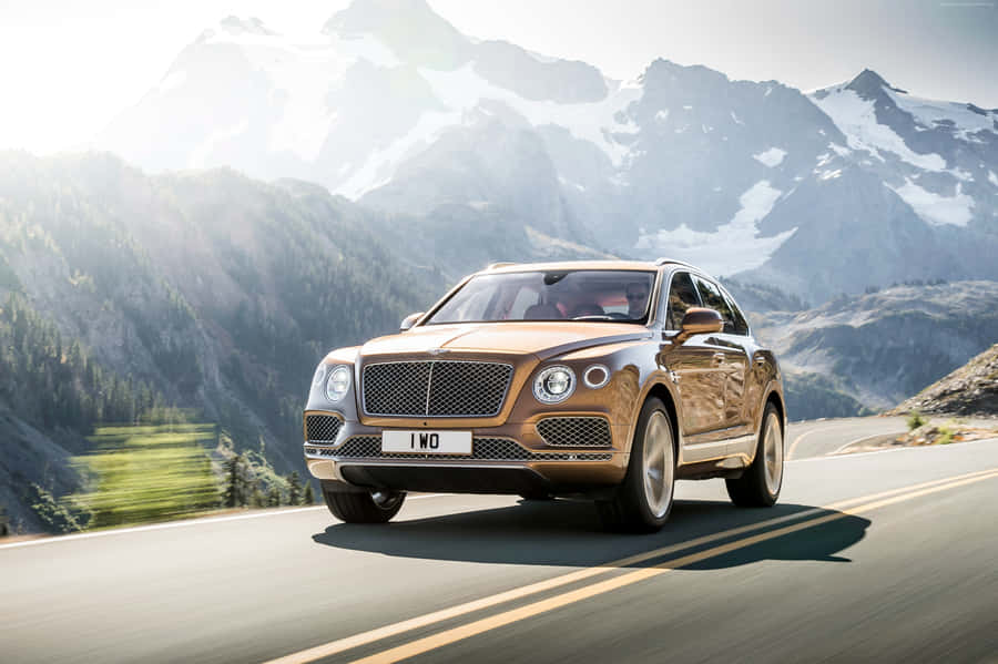 Luxurious Bentley Bentayga On The Road Wallpaper