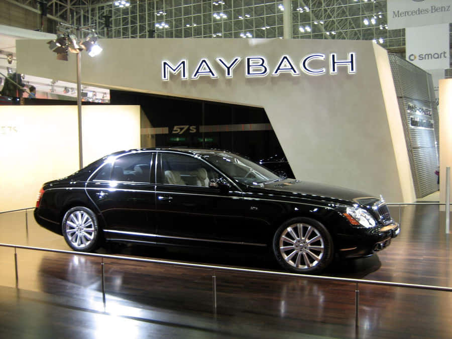 Luxurious Maybach Models On Grand Display Wallpaper