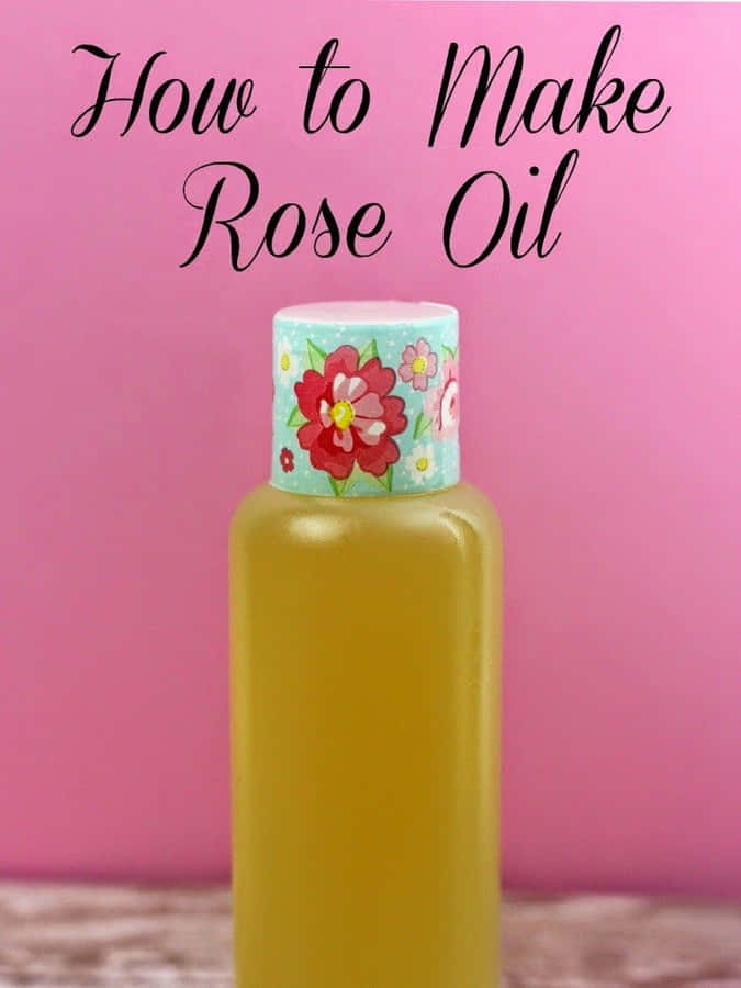 Luxurious Rose Oil On A Bed Of Rose Petals Wallpaper