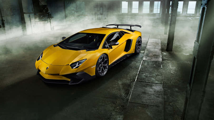 Luxurious Speed - Lamborghini Aventador On The Open Road Wallpaper