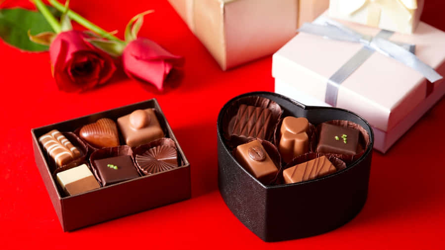 Luxury Chocolate Gift Boxes Wallpaper