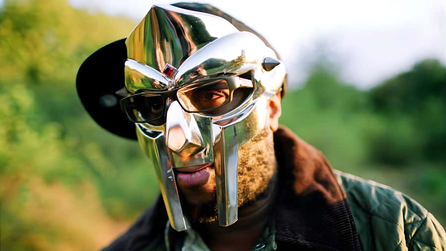 M F Doom Masked Portrait Wallpaper