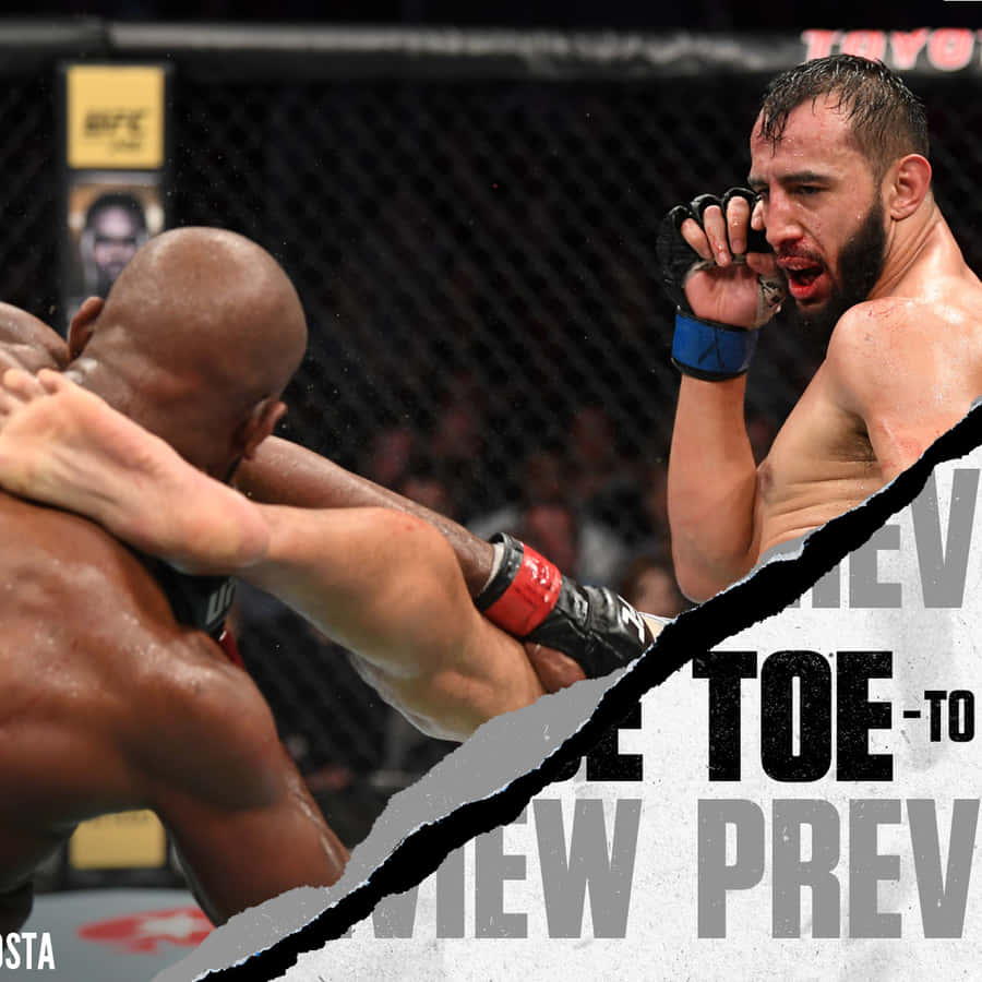 M M A Fighters Engagedin Combat Wallpaper