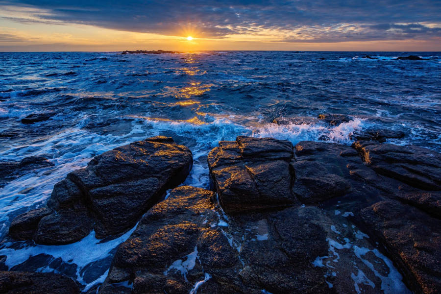 Macbook Air 4k Breakwater Rocks Wallpaper