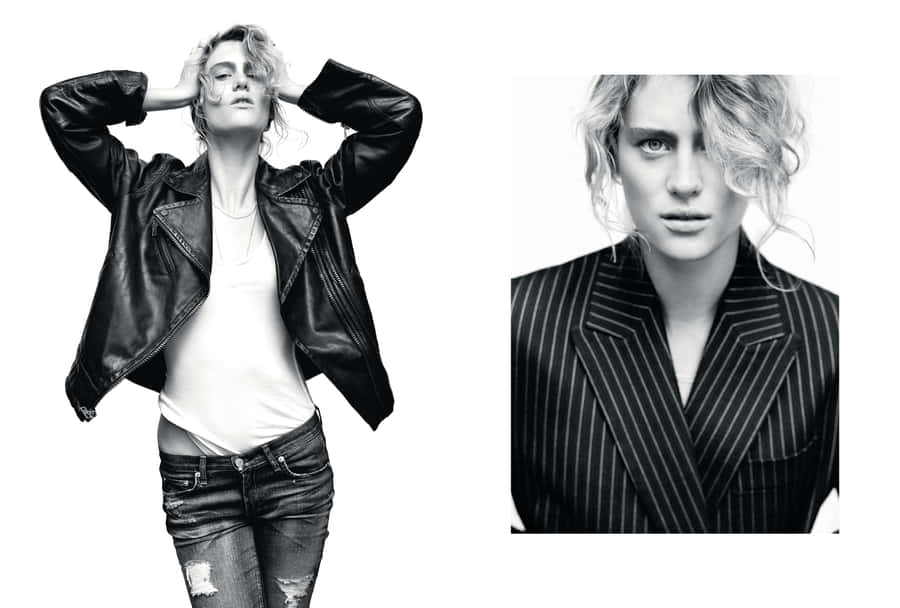 Mackenzie Davis Blackand White Portraits Wallpaper