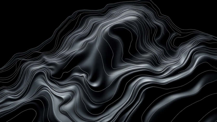 Macos Tahoe Dark Wave Wallpaper Wallpaper