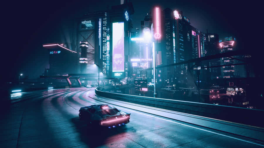 Macos Tahoe Night Drive Wallpaper