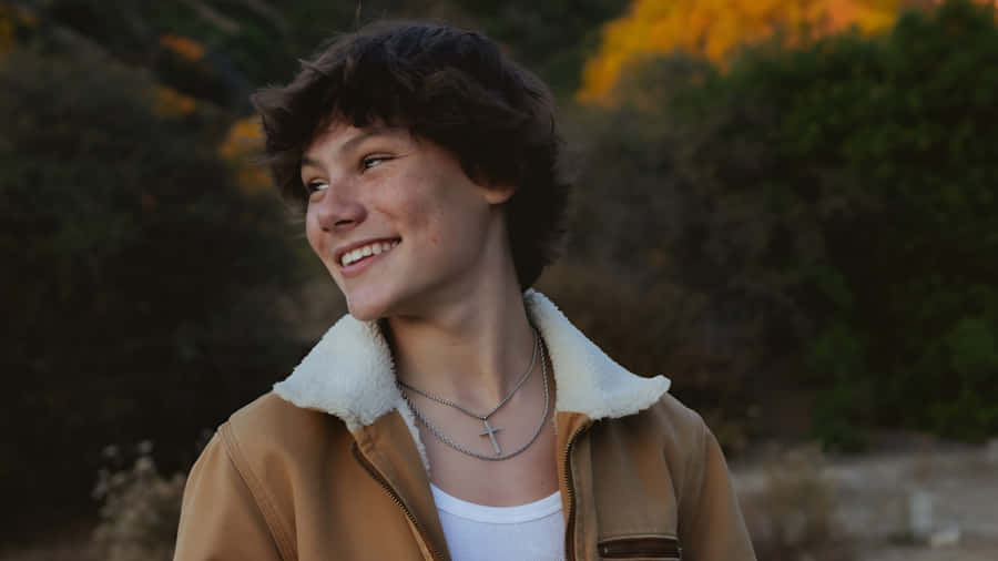 Maddox Batson Casual Outdoor Portrait Wallpaper