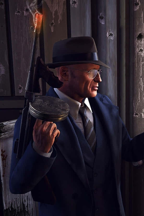 Mafia Ii Character Gangsters With Guns Wallpaper