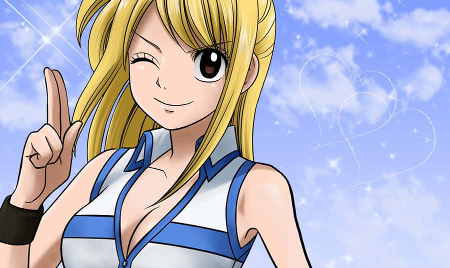 Magic And Harmony - Lucy Heartfilia In Paradise Wallpaper