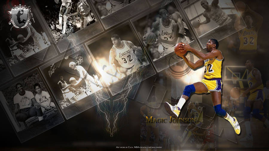 Magic Johnson Reel Poster Wallpaper