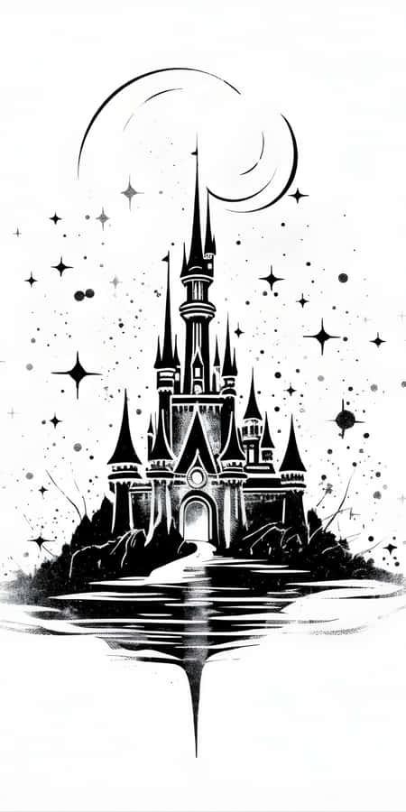 Magical Castle Nightscape Wallpaper