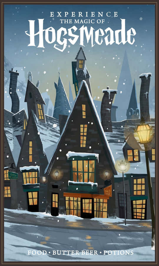 Magical Hogsmeade Village At Sunset Wallpaper