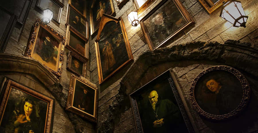 Magical Hogsmeade Village At Sunset Wallpaper