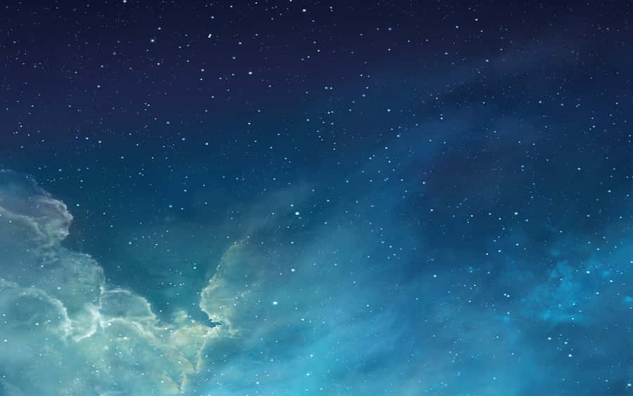 Magical Night Filled With Blue Stars Wallpaper