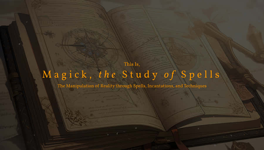 Magick Studyof Spells Book Wallpaper