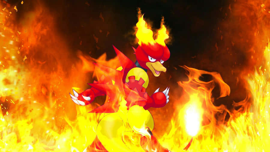 Magmar Flame Backdrop Wallpaper