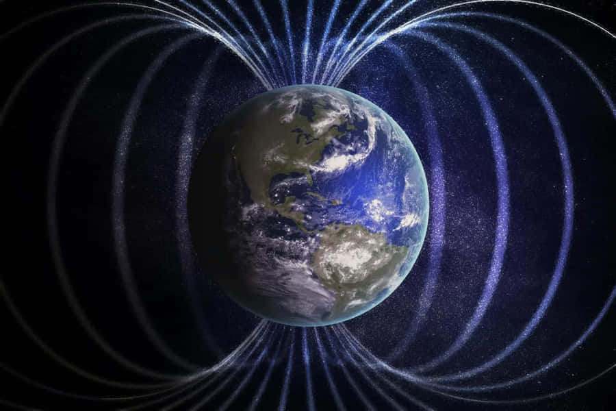 Magnetic_ Field_ Earth_ Illustration Wallpaper