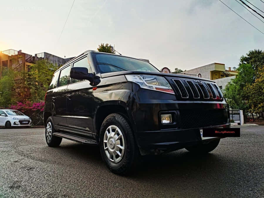 Mahindra T U V300 Black S U V Outdoors Wallpaper