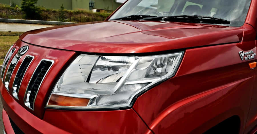 Mahindra T U V300 Red Front View Wallpaper