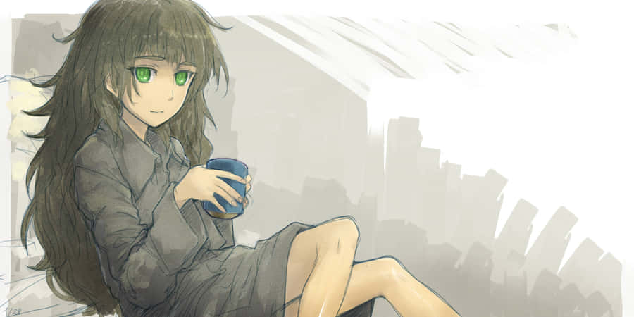 Maho Hiyajo Posing Confidently With A Wide Smile Wallpaper