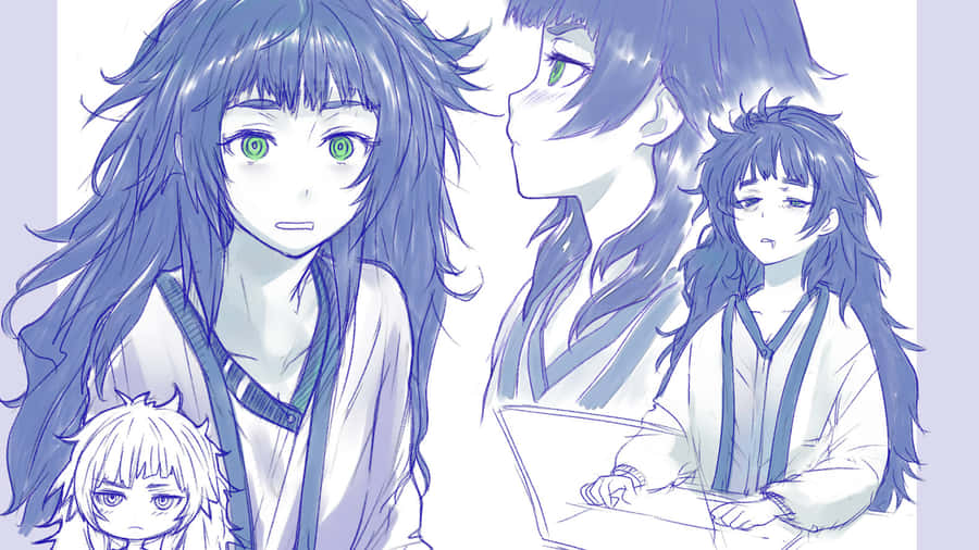 Maho Hiyajo Striking A Thoughtful Pose Wallpaper