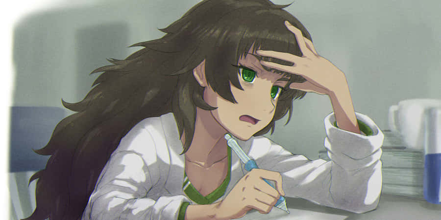 Maho Hiyajo - Vibrant Anime Portrait Wallpaper